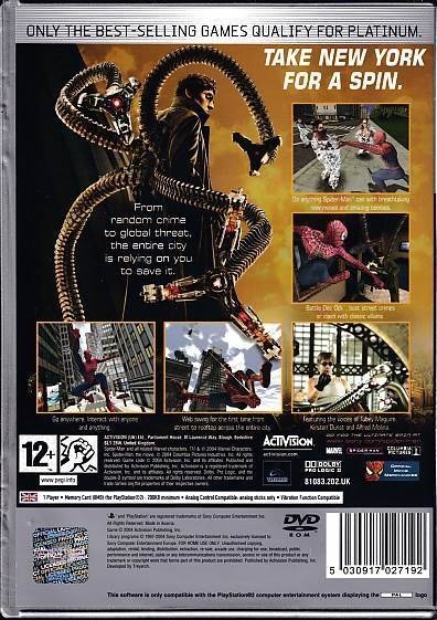 Spider-Man 2 - PS2 - Platinum (B Grade) (Genbrug)